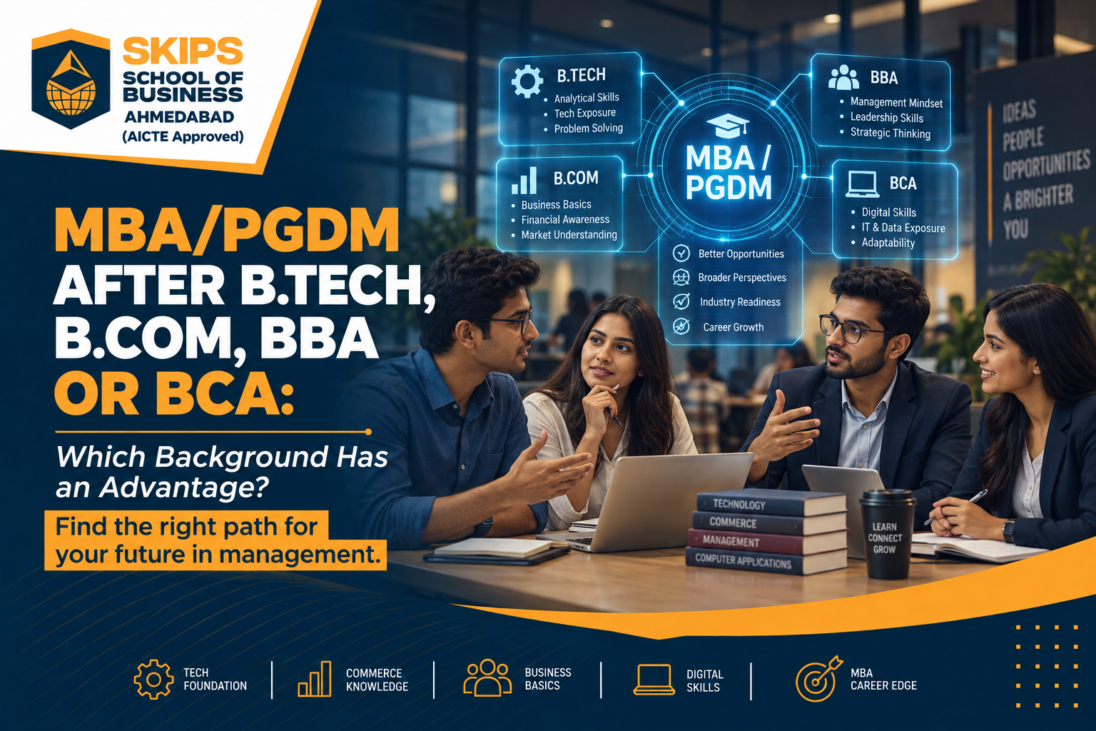 MBAPGDM After B.Tech, B.Com, BBA or BCA Which Background Has an Advantage